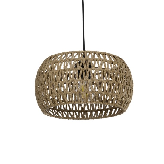 DARIO 204-0168 Boho Κρεμαστό Φωτιστικό Οροφής με Ντουί 1 x E27 AC 220-240V IP20 - Καφέ - Μ31 x Π31 x Υ18,5cm