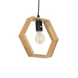 ELISE 01429 Μοντέρνο Κρεμαστό Φωτιστικό Οροφής με Ντουί 1 x E27 AC 220-240V IP20 - Μπεζ & Μαύρο - Μ26 x Π8 x Υ25cm