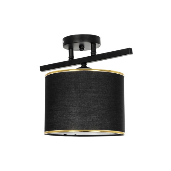 GLOWEN 201-0087 Vintage Φωτιστικό Οροφής Ράγα Μονόφωτο 1 x E27 IP20 Μαύρο Μέταλλο με Καφέ Υφάσμα - Μ30 x Π20 x Υ20cm GLOWEN 201-0087 Vintage Φωτιστικό Οροφής Ράγα Μονόφωτο 1 x E27 IP20 Μαύρο Μέταλλο με Καφέ Υφάσμα - Μ30 x Π20 x Υ20cm