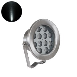 UNDERWATERJERRY 90424 Υποβρύχιο Επιφανειακό Σποτ για Σιντριβάνια/Πισίνες LED 12W 1200lm 30° DC 24V Αδιάβροχο IP68 Ψυχρό Λευκό 6000K Dimmable - Bridgelux SMD Chip - Ανοξείδωτο Ατσάλι 304 - Μ14.5 x Π7 x Υ19cm - 3 Χρόνια Εγγύηση