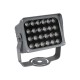 FLOODXENA 90132 Προβολέας Σποτ Wall Washer LED 24W 2040lm 10° AC 220-240V Αδιάβροχο IP65 Φούξια - Bridgelux SMD Chip - Γκρι Ανθρακί - Μ18 x Π13.5 x Υ18cm - 3 Χρόνια Εγγύηση