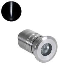 UNDERWATERDANI 90412 Υποβρύχιο Χωνευτό Σποτ για Σιντριβάνια/Πισίνες LED 1W 100lm 5° DC 24V Αδιάβροχο IP68 Ψυχρό Λευκό 6000K Dimmable - Bridgelux SMD Chip - Ανοξείδωτο Ατσάλι 304 - Μ3 x Π3 x Υ5cm - Q2.5cm - 3 Χρόνια Εγγύηση