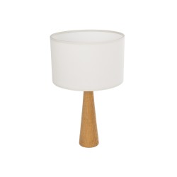 COBRA 204-0066 Μοντέρνο Επιτραπέζιο Φωτιστικό Πορτατίφ με Ντουί 1 x E27 AC 220-240V IP20 - Μπεζ & Λευκό - Μ24 x Π24 x Υ39cm