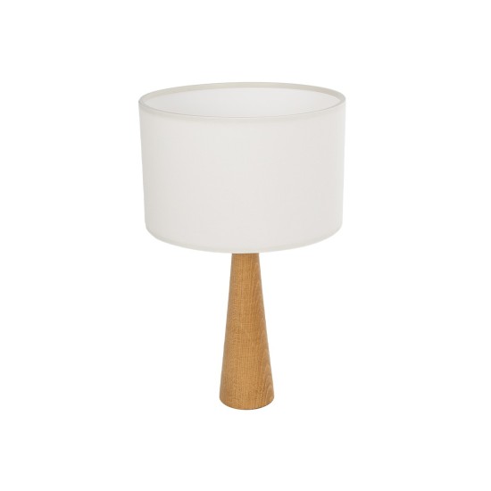 COBRA 204-0066 Μοντέρνο Επιτραπέζιο Φωτιστικό Πορτατίφ με Ντουί 1 x E27 AC 220-240V IP20 - Μπεζ & Λευκό - Μ24 x Π24 x Υ39cm