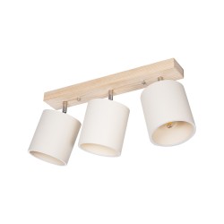 CUP 203-0058 Vintage Φωτιστικό Οροφής με Ντουί 3 x E27 AC 220-240V IP20 - Λευκό & Μπεζ - Μ60 x Π14 x Υ26cm