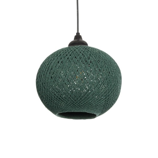 SOLEI 205-0015 Boho Κρεμαστό Φωτιστικό Οροφής με Ντουί 1 x E27 AC 220-240V IP20 - Πράσινο - M20 x Π20 x Υ25cm