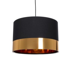 ZYKLUS 203-0100 Μοντέρνο Κρεμαστό Φωτιστικό Οροφής με Ντουί 1 x E27 AC 220-240V IP20 - Μαύρο & Χρυσό - Μ36 x Π36 x Υ25cm