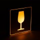 SENSATI 75662 Φωτιστικό Τοίχου Ένδειξης GLASS OF WINE LED 1W AC 220-240V IP20 - Σώμα Αλουμινίου - Μ11 x Π11 x Υ3cm - Πορτοκαλί