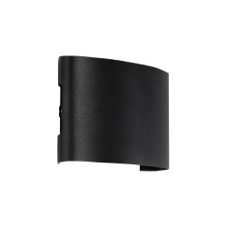 SIXOAD 60677 Μοντέρνο Φωτιστικό Τοίχου - Απλίκα LED 8W 1000lm 30° AC 220-240V Αδιάβροχο IP65 Θερμό Λευκό 2700K - CREE XPE Chip & TÜV SÜD Driver - Μαύρο Ματ - Μ12 x Π4 x Υ8cm - 5 Χρόνια Εγγύηση