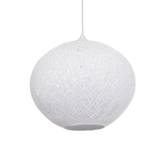 SOLEI 205-0007 Boho Κρεμαστό Φωτιστικό Οροφής με Ντουί 1 x E27 AC 220-240V IP20 - Λευκό - M40 x Π40 x Υ36cm