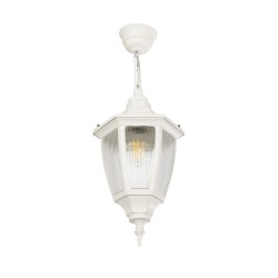 ENGLAND 202-0014 Vintage Κρεμαστό Φωτιστικό Οροφής με Ντουί 1 x E27 AC 220-240V IP44 - Λευκό - Μ20 x Π20 x Υ35cm