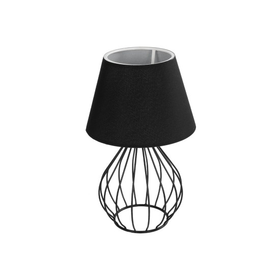 CLASS 204-0080 Μοντέρνο Επιτραπέζιο Φωτιστικό Πορτατίφ με Ντουί 1 x E27 AC 220-240V IP20 - Μαύρο & Μπεζ - Μ22 x Π22 x Υ36cm