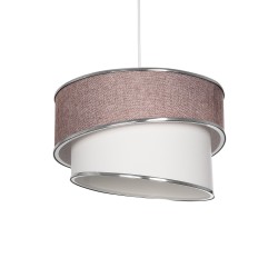 SONIA 203-0122 Μοντέρνο Κρεμαστό Φωτιστικό Οροφής με Ντουί 1 x E27 AC 220-240V IP20 - Ροζ & Λευκό - Μ30 x Π30 x Υ24cm