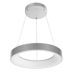 SALEM 61242 Μοντέρνο Κρεμαστό Φωτιστικό Οροφής LED 75W 8625lm 120° AC 220-240V IP20 Ρυθμιζόμενο Λευκό CCT με Χειριστήριο από 2700K έως 6000K Dimmable - Lumileds SMD Chip - Γκρι - Μ45 x Π45 x Υ7cm - 3 Χρόνια Εγγύηση