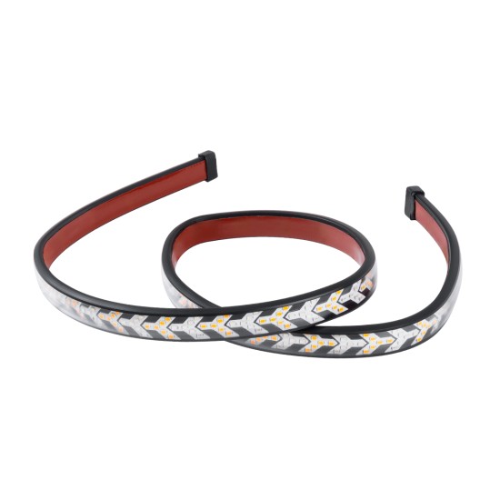 81734 Car Backlit LED Strip Εύκαμπτη Ταινία 100cm Σήμανσης DRL Αυτοκινήτου 3 Προγραμμάτα Φωτισμού LED SMD 5050 12W DC 9-30V Αδιάβροχη IP65 Πορτοκαλί - Κόκκινο - 2 Χρόνια Εγγύηση