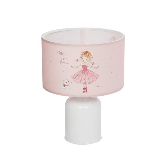 BALLERINA 204-0029 Παιδικό Eπιτραπέζιο Φωτιστικό Πορτατίφ Μονόφωτο 1 x E27 IP20 Πολύχρωμο Ύφασμα με Λευκό Πλαστικό - Μ24 x Π24 x Υ32cm BALLERINA 204-0029 Παιδικό Eπιτραπέζιο Φωτιστικό Πορτατίφ Μονόφωτο 1 x E27 IP20 Πολύχρωμο Ύφασμα με Λευκό Πλαστικό - Μ24 x Π24 x Υ32cm