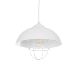 INDUSTRY 204-0111 Μοντέρνο Κρεμαστό Φωτιστικό Οροφής με Ντουί 1 x E27 AC 220-240V IP20 - Λευκό - Μ30 x Π30 x Υ25cm