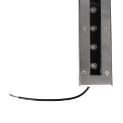 UNDERGROUND-REMVI 90194-Y Χωνευτή Μπάρα Φωτισμού Wall Washer LED 18W 1890lm 10° DC 24V Αδιάβροχο IP68 Ultra Θερμό Λευκό 2200K Dimmable - Bridgelux SMD Chip - Ανοξείδωτο Ατσάλι SS316 - Μ100 x Π9 x Υ7.2cm / Q98.2 x 7.6cm - 3 Χρόνια Εγγύηση