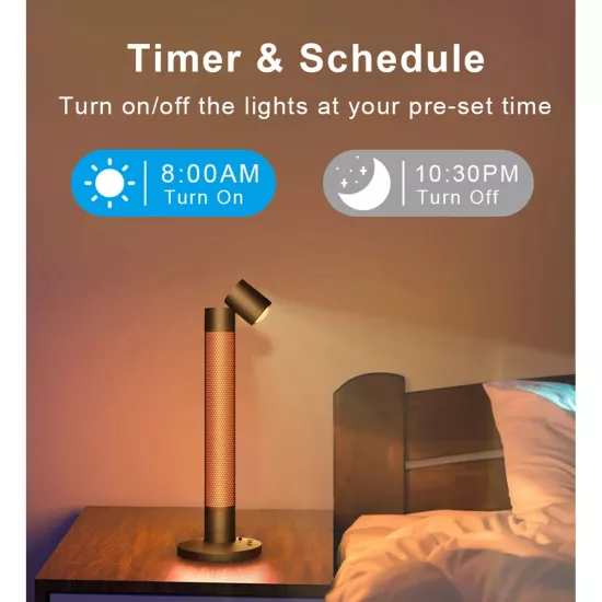 DESTINY GLB-106-0019 Επιτραπέζιο Φωτιστικό Πορτατίφ με RF Ασύρματο Χειριστήριο & Λειτουργία μέσω WiFi APP LED 10W 600lm 180° AC 220-240V IP20 Πολύχρωμο RGB Dimmable - Sanan SMD Chip - Μαύρο - Μ14 x Π14 x Υ40.5cm - 2 Χρόνια Εγγύηση