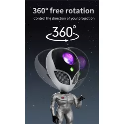 GALAXY GLB-106-0021 Επιτραπέζιο Φωτιστικό Πορτατίφ Προτζέκτορας Starry Sky με RF Ασύρματο Χειριστήριο LED 6W 360lm 180° AC 220-240V IP20 Πολύχρωμο RGB Dimmable - Sanan SMD Chip - Μαύρο - Μ12.5 x Π12.5 x Υ31cm - 2 Χρόνια Εγγύηση