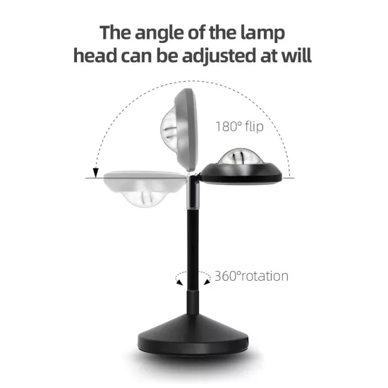 SUNSET GLB-106-0022 Επιτραπέζιο Φωτιστικό Πορτατίφ Προτζέκτορας Sunset με RF Ασύρματο Χειριστήριο & Λειτουργία μέσω WiFi APP LED 6W 360lm 60° AC 220-240V IP20 Πολύχρωμο RGB Dimmable - Sanan SMD Chip - Μαύρο - Μ10 x Π10 x Υ27cm - 2 Χρόνια Εγγύηση