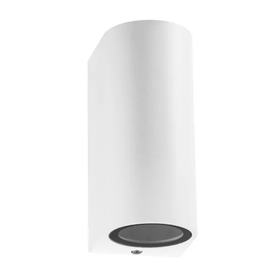 kelvo® MURANO KLV-101-0017 Φωτιστικό Τοίχου / Απλίκα για 2 Λάμπες MR16 με Ντουί GU10 AC 220-240V Αδιάβροχο IP65 - Λευκό Ματ - Μ8 x Π8 x Υ15cm