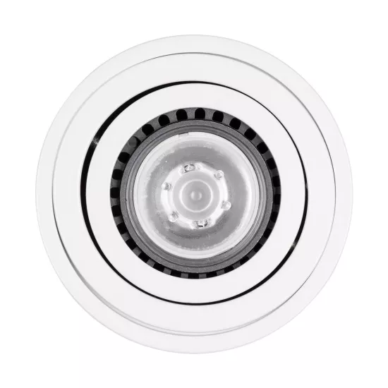 kelvo® AKIRA KLV-101-0025 Κινούμενο Φωτιστικό Downlight Σποτ για Λάμπα MR16 με Ντουί GU10 AC 220-240V IP20 - Λευκό Ματ - Μ8 x Π8 x Υ10cm