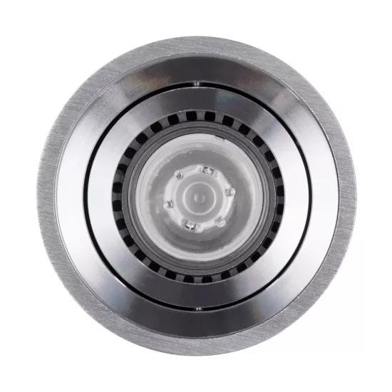kelvo® AKIRA KLV-101-0026 Κινούμενο Φωτιστικό Downlight Σποτ για Λάμπα MR16 με Ντουί GU10 AC 220-240V IP20 - Νίκελ Βούρτσας - Μ8 x Π8 x Υ10cm