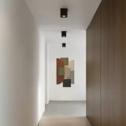 kelvo® AKIRA KLV-101-0028 Κινούμενο Φωτιστικό Downlight Σποτ για Λάμπα MR16 με Ντουί GU10 AC 220-240V IP20 - Μαύρο Ματ - Μ8 x Π8 x Υ10cm