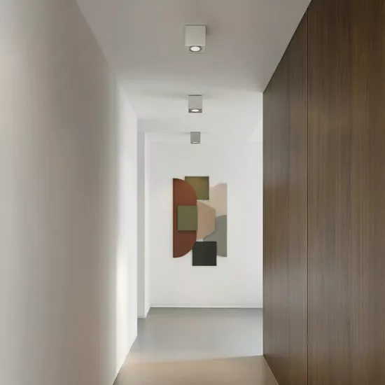 kelvo® AKIRA KLV-101-0030 Κινούμενο Φωτιστικό Downlight Σποτ για Λάμπα MR16 με Ντουί GU10 AC 220-240V IP20 - Νίκελ Βούρτσας - Μ8 x Π8 x Υ10cm