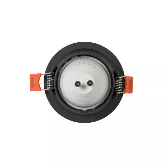 kelvo® DELTA KLV-101-0032 Χωνευτό Φωτιστικό Downlight Σποτ για Λάμπα MR16 με Ντουί GU10 AC 220-240V IP20 - Μαύρο Ματ - Μ8.5 x Π8.5 x Υ3.5cm / Q7.5cm