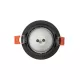 kelvo® DELTA KLV-101-0032 Χωνευτό Φωτιστικό Downlight Σποτ για Λάμπα MR16 με Ντουί GU10 AC 220-240V IP20 - Μαύρο Ματ - Μ8.5 x Π8.5 x Υ3.5cm / Q7.5cm