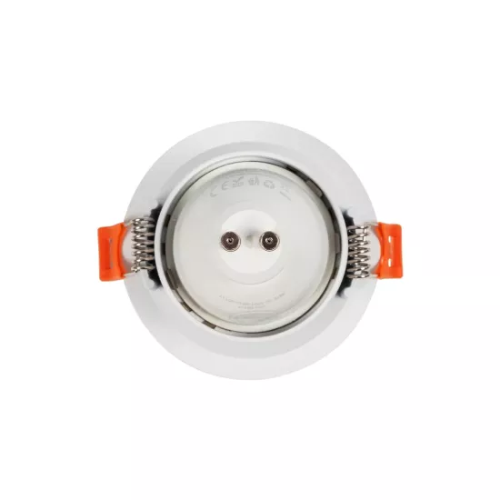kelvo® DELTA KLV-101-0033 Χωνευτό Φωτιστικό Downlight Σποτ για Λάμπα MR16 με Ντουί GU10 AC 220-240V IP20 - Λευκό Ματ - Μ8.5 x Π8.5 x Υ3.5cm / Q7.5cm