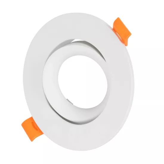 kelvo® OMEGA KLV-101-0037 Χωνευτό Κινούμενο Φωτιστικό Downlight Σποτ για Λάμπα MR16 με Ντουί GU10 AC 220-240V IP20 - Λευκό Ματ - Μ10.5 x Π10.5 x Υ2.2cm / Q7.5cm