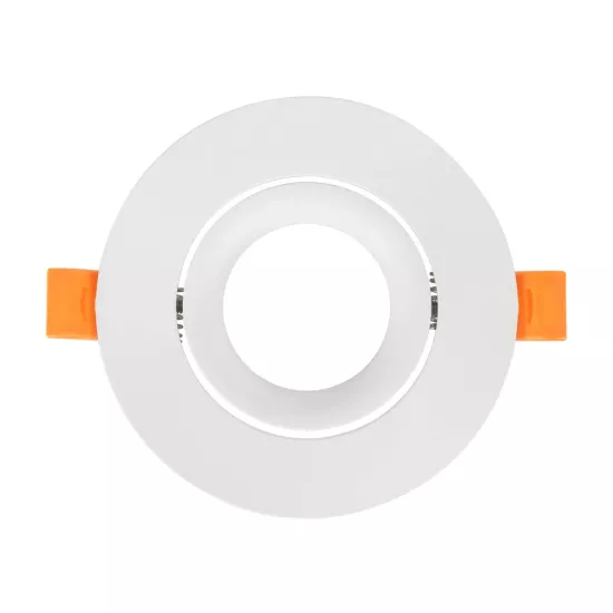 kelvo® OMEGA KLV-101-0037 Χωνευτό Κινούμενο Φωτιστικό Downlight Σποτ για Λάμπα MR16 με Ντουί GU10 AC 220-240V IP20 - Λευκό Ματ - Μ10.5 x Π10.5 x Υ2.2cm / Q7.5cm