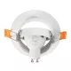 kelvo® OMEGA KLV-101-0037 Χωνευτό Κινούμενο Φωτιστικό Downlight Σποτ για Λάμπα MR16 με Ντουί GU10 AC 220-240V IP20 - Λευκό Ματ - Μ10.5 x Π10.5 x Υ2.2cm / Q7.5cm
