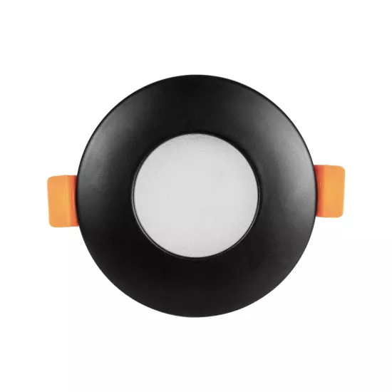 kelvo® KAPA KLV-101-0038 Χωνευτό Φωτιστικό Downlight Σποτ Μπάνιου για Λάμπα MR16 με Ντουί GU10 AC 220-240V Αδιάβροχο IP65 - Μαύρο Ματ - Μ8.5 x Π8.5 x Υ4.2cm / Q7.5cm