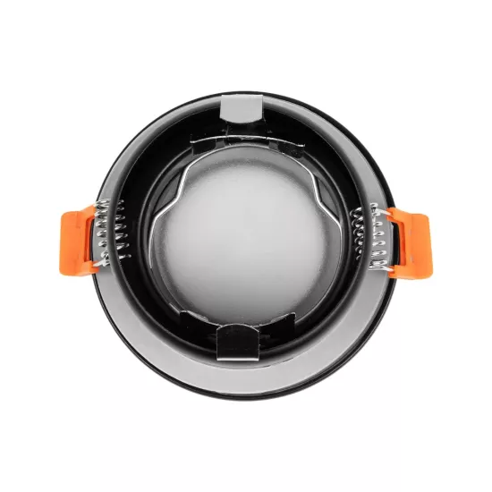 kelvo® KAPA KLV-101-0038 Χωνευτό Φωτιστικό Downlight Σποτ Μπάνιου για Λάμπα MR16 με Ντουί GU10 AC 220-240V Αδιάβροχο IP65 - Μαύρο Ματ - Μ8.5 x Π8.5 x Υ4.2cm / Q7.5cm