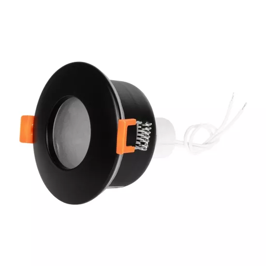 kelvo® KAPA KLV-101-0038 Χωνευτό Φωτιστικό Downlight Σποτ Μπάνιου για Λάμπα MR16 με Ντουί GU10 AC 220-240V Αδιάβροχο IP65 - Μαύρο Ματ - Μ8.5 x Π8.5 x Υ4.2cm / Q7.5cm