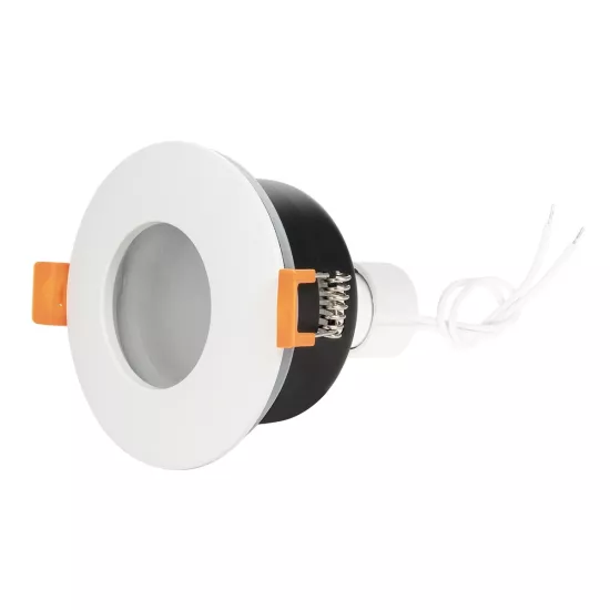 kelvo® KAPA KLV-101-0039 Χωνευτό Φωτιστικό Downlight Σποτ Μπάνιου για Λάμπα MR16 με Ντουί GU10 AC 220-240V Αδιάβροχο IP65 - Λευκό Ματ - Μ8.5 x Π8.5 x Υ4.2cm / Q7.5cm