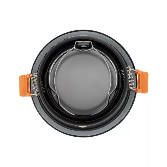 kelvo® SIGMA KLV-101-0041 Χωνευτό Φωτιστικό Downlight Σποτ Μπάνιου για Λάμπα MR16 με Ντουί GU10 AC 220-240V Αδιάβροχο IP65 - Μαύρο Ματ - Μ8.5 x Π8.5 x Υ4.4cm / Q7.5cm
