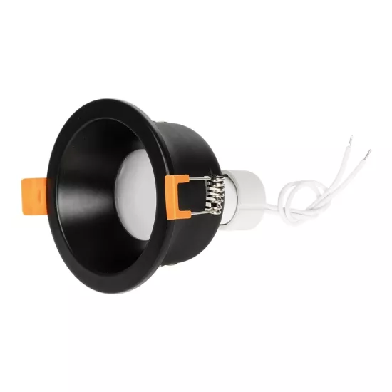 kelvo® SIGMA KLV-101-0041 Χωνευτό Φωτιστικό Downlight Σποτ Μπάνιου για Λάμπα MR16 με Ντουί GU10 AC 220-240V Αδιάβροχο IP65 - Μαύρο Ματ - Μ8.5 x Π8.5 x Υ4.4cm / Q7.5cm