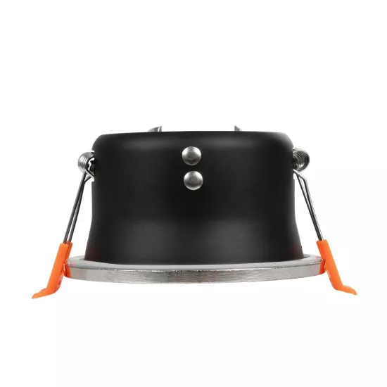 kelvo® SIGMA KLV-101-0043 Χωνευτό Φωτιστικό Downlight Σποτ Μπάνιου για Λάμπα MR16 με Ντουί GU10 AC 220-240V Αδιάβροχο IP65 - Νίκελ Βούρτσας - Μ8.5 x Π8.5 x Υ4.4cm / Q7.5cm