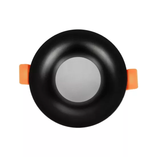 kelvo® LAMDA KLV-101-0044 Χωνευτό Φωτιστικό Downlight Σποτ Μπάνιου για Λάμπα MR16 με Ντουί GU10 AC 220-240V Αδιάβροχο IP65 - Μαύρο Ματ - Μ8.5 x Π8.5 x Υ3.5cm / Q7.5cm