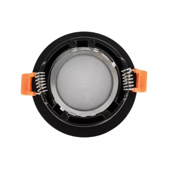 kelvo® LAMDA KLV-101-0044 Χωνευτό Φωτιστικό Downlight Σποτ Μπάνιου για Λάμπα MR16 με Ντουί GU10 AC 220-240V Αδιάβροχο IP65 - Μαύρο Ματ - Μ8.5 x Π8.5 x Υ3.5cm / Q7.5cm