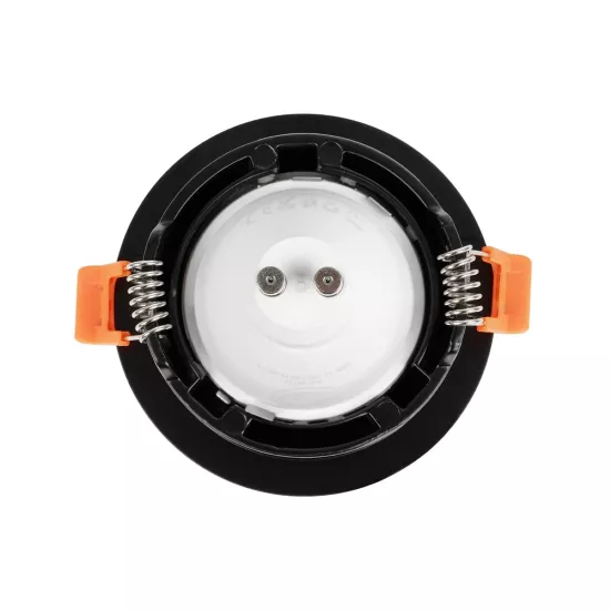 kelvo® LAMDA KLV-101-0044 Χωνευτό Φωτιστικό Downlight Σποτ Μπάνιου για Λάμπα MR16 με Ντουί GU10 AC 220-240V Αδιάβροχο IP65 - Μαύρο Ματ - Μ8.5 x Π8.5 x Υ3.5cm / Q7.5cm
