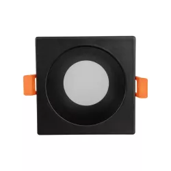 kelvo® EPSILON KLV-101-0047 Χωνευτό Φωτιστικό Downlight Σποτ Μπάνιου για Λάμπα MR16 με Ντουί GU10 AC 220-240V Αδιάβροχο IP65 - Μαύρο Ματ - Μ8.5 x Π8.5 x Υ4.4cm / Q7.5cm x 7.5cm