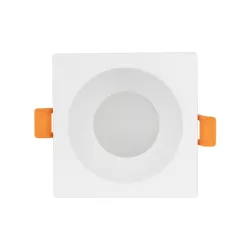 kelvo® EPSILON KLV-101-0048 Χωνευτό Φωτιστικό Downlight Σποτ Μπάνιου για Λάμπα MR16 με Ντουί GU10 AC 220-240V Αδιάβροχο IP65 - Λευκό Ματ - Μ8.5 x Π8.5 x Υ4.4cm / Q7.5cm x 7.5cm