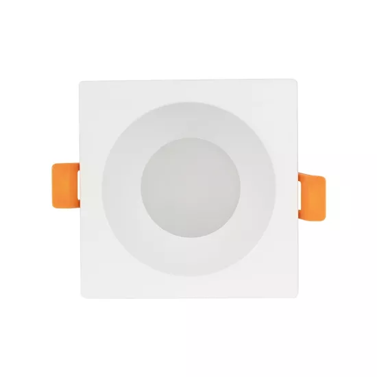 kelvo® EPSILON KLV-101-0048 Χωνευτό Φωτιστικό Downlight Σποτ Μπάνιου για Λάμπα MR16 με Ντουί GU10 AC 220-240V Αδιάβροχο IP65 - Λευκό Ματ - Μ8.5 x Π8.5 x Υ4.4cm / Q7.5cm x 7.5cm