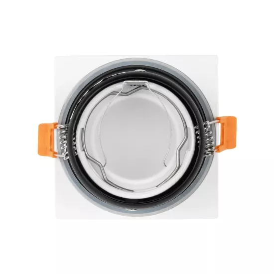 kelvo® EPSILON KLV-101-0048 Χωνευτό Φωτιστικό Downlight Σποτ Μπάνιου για Λάμπα MR16 με Ντουί GU10 AC 220-240V Αδιάβροχο IP65 - Λευκό Ματ - Μ8.5 x Π8.5 x Υ4.4cm / Q7.5cm x 7.5cm